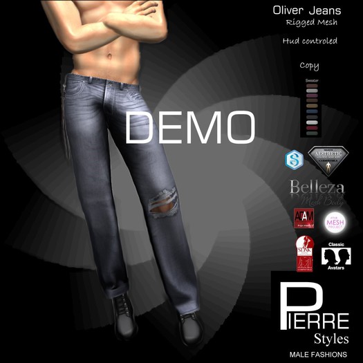 DEMO * PierreStyles - OLIVER  JEANS: Classic & SLINK,TMP,GIANNI,ADAM,BELLEZA,AESTHETIC