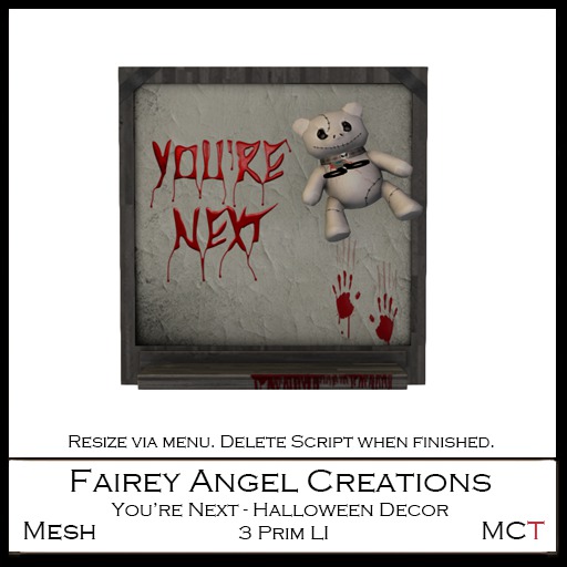 FAC You're Next Halloween Decor Boxed