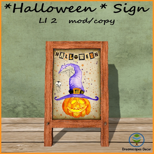*Halloween* Sign Pumpkin - Wooden sign with original pumpkin image for Halloween decoration