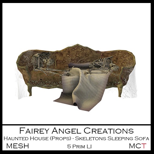 FAC Haunted House Props - Skeleton's Sleeping Sofa Crated