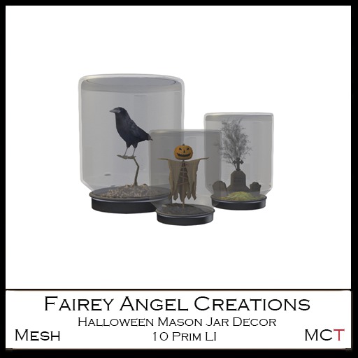 FAC Halloween Mason Jar Decor Boxed
