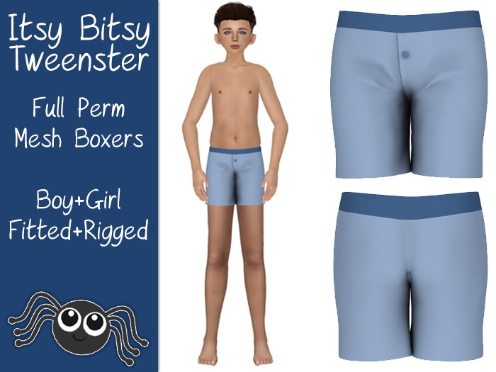 Itsy Bitsy Tweenster Boxers Full Perm Set Boy/Girl RiggedFitted