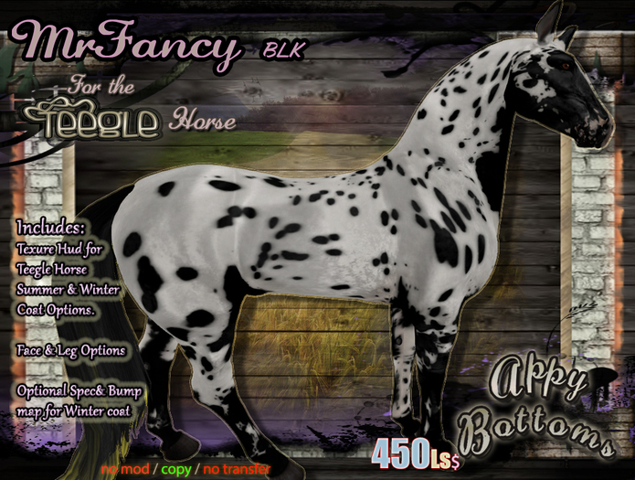 ~AppyBottoms~ Teegle Texture -MrFancy Blk