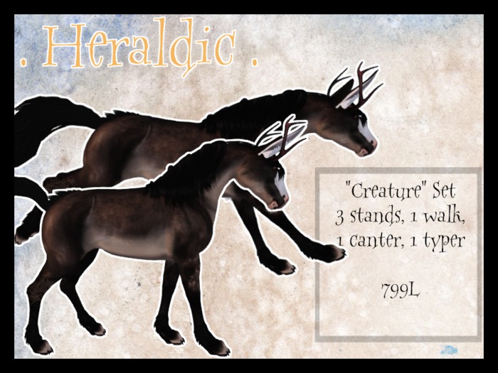 . heraldic . "creature" set