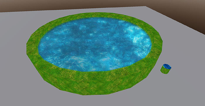 Pool - circle - grass