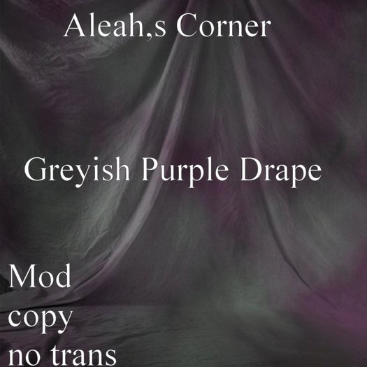 GREYISH PURPLE DRAPE