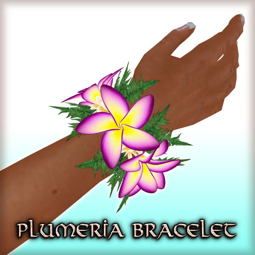 * Charmed * Hula Plumeria Bracelet - Amethyst
