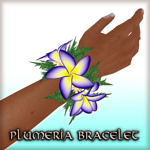 * Charmed * Hula Plumeria Bracelet - Iolite