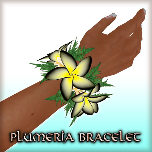 * Charmed * Hula Plumeria Bracelet - Onyx