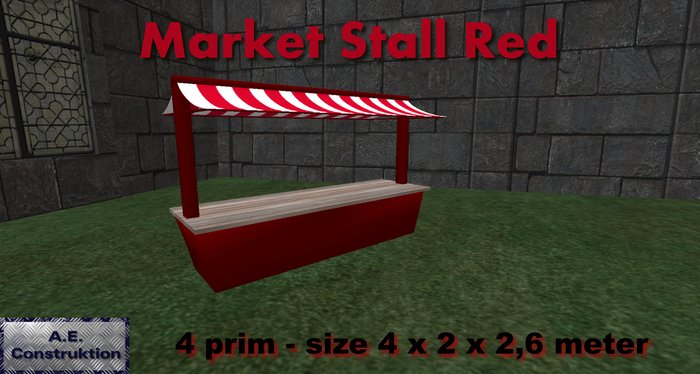 market stall red - boxed
