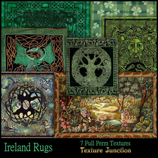~TJ~  Irish Rugs Texture Set Ireland St. Patrick