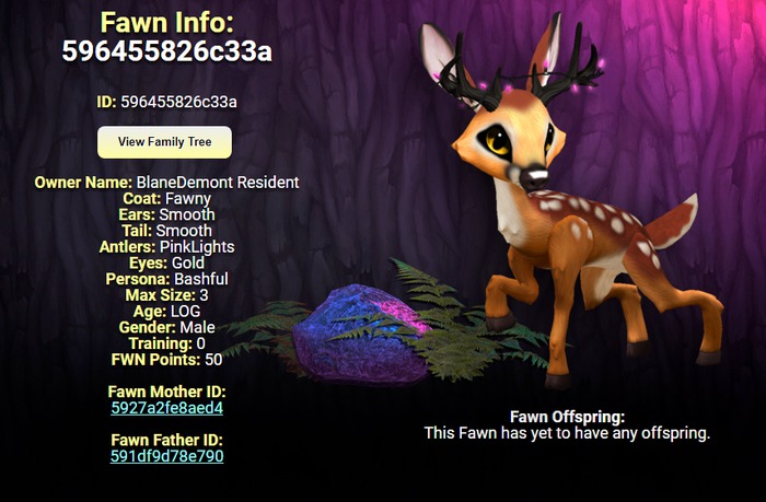 DBL SM PL Male Fawn Log