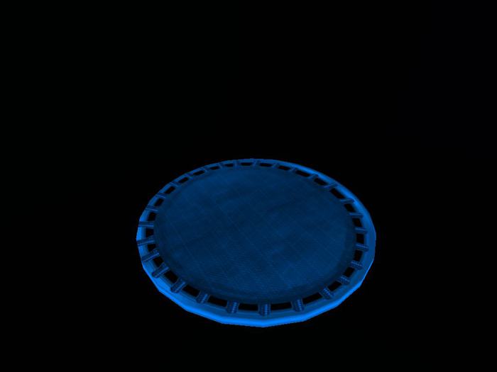 blue working trampline yay