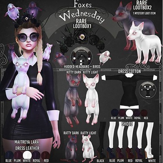 Foxes - Wednesday - Dress - Leather - Red