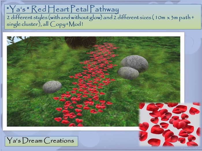 *Ya's* Red Heart Petal Pathway / Copy+Mod (BOX)
