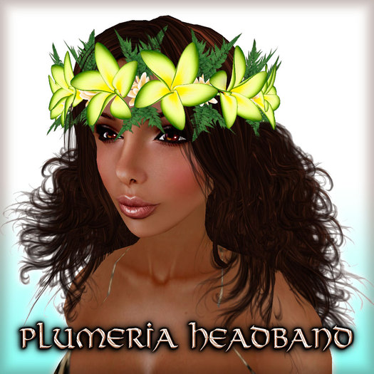 * Charmed * Hula Plumeria Headband - Peridot