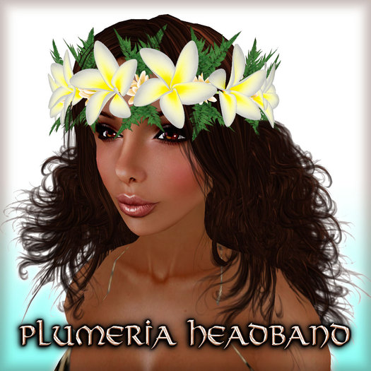 * Charmed * Hula Plumeria Headband - Pearl