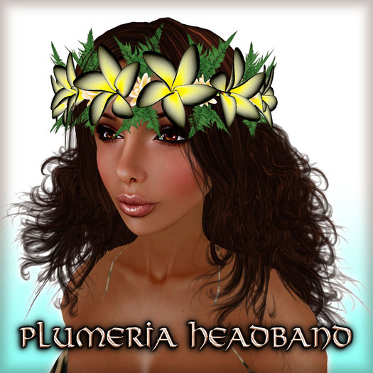 * Charmed * Hula Plumeria Headband - Onyx