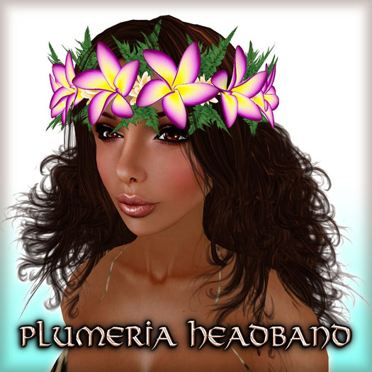 * Charmed * Hula Plumeria Headband - Amethyst