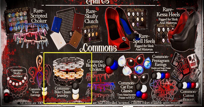 :[P]:- Goth Essentials:// Bikechain Jewelry Golden