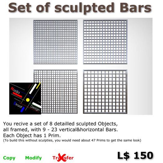 Sculpt Series Grate Bar R23x23 - 9x9 (no Transfer)