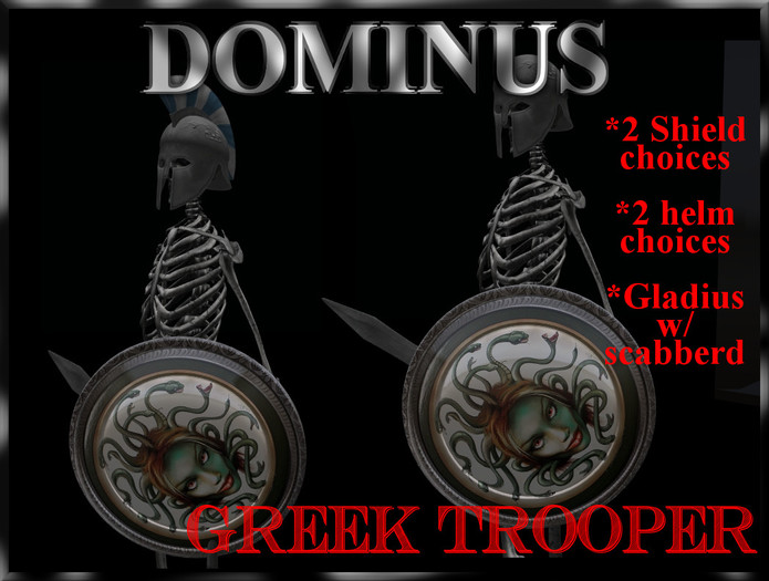 ~DOMINUS~"GREEK TROOPER" Skeleton Avatar(BOXED)