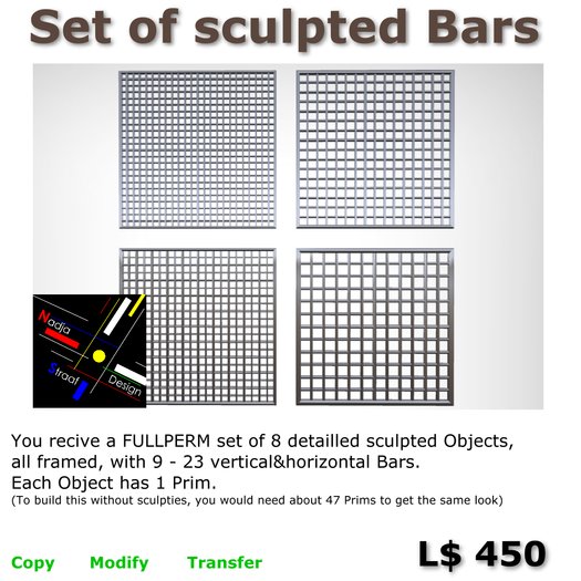 Sculpt Series Grate Bar R23x23 - 9x9