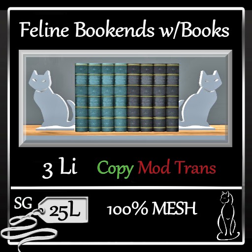 PAWS Feline Bookends White