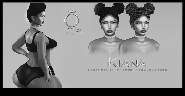 {Q} Kiana  (Rigged Mesh Hair) DEMO