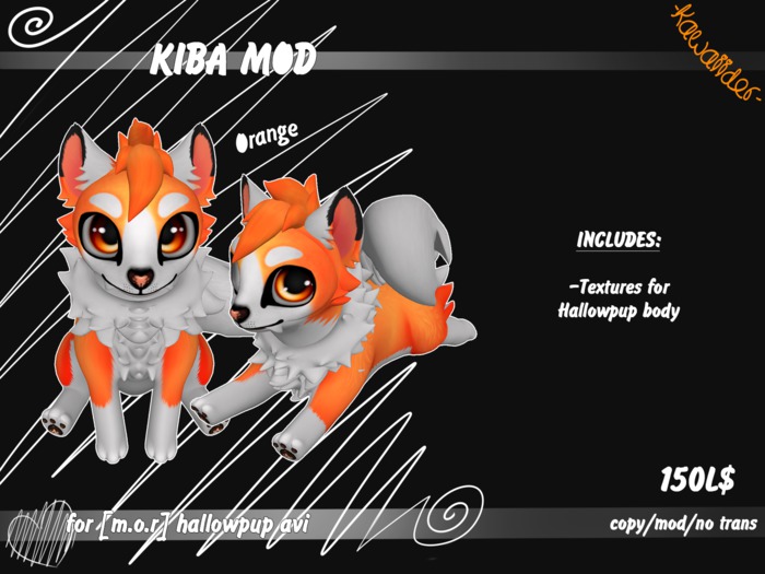 -KW- Hallowpup ~Kiba mod *orange*
