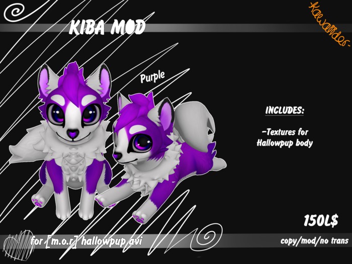 -KW- Hallowpup ~Kiba mod *purple*