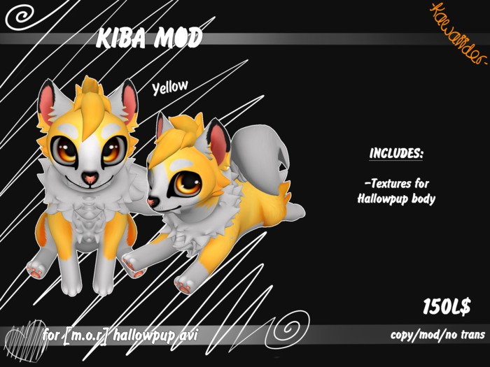 -KW- Hallowpup ~Kiba mod *yellow*