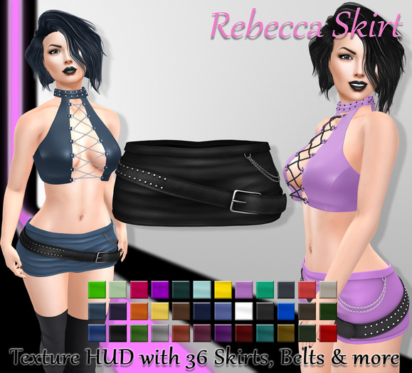 [Syn] Rebecca Skirt (Texture & Color HUD, Maitreya, Curvy, Ebody, Fine, Belleza, Slink, TMP, materials enabled)