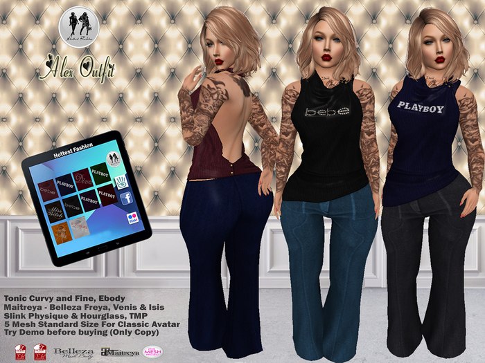 .:H.F ALEX OUTFIT (DENIM PANT AND TOP)