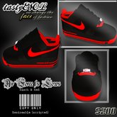 TE{{ AIRFORCE 1}} Red/Black low top/BOX