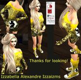 Izza Halloween 9 Dress Yellow Witch