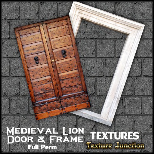 ~TJ~  Medieval Lion Door Set