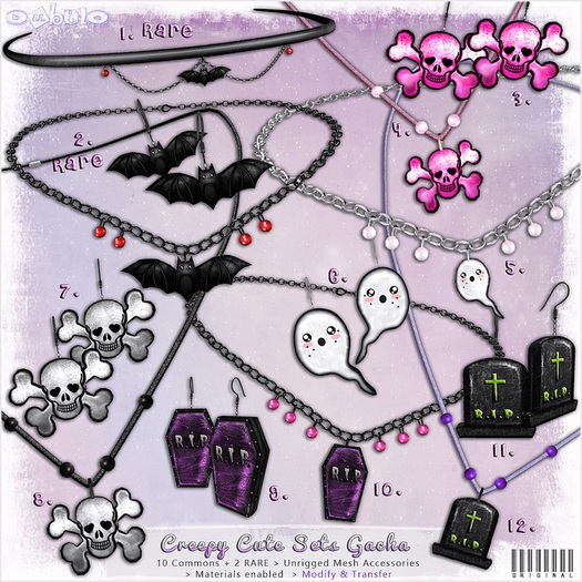 [ bubble ] 8-  Skull Necklace