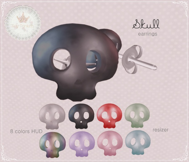 {T.T}Skull earrings HUD Auto-unpacker