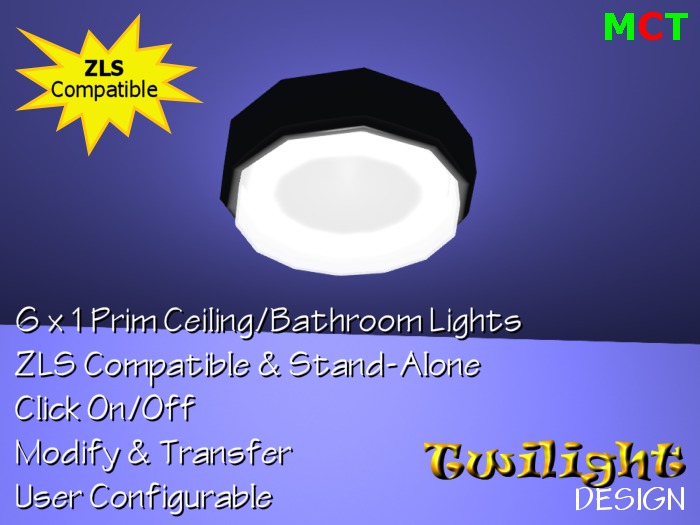 TDL008 TD ZLS Lighting Pack - Ceiling/Bathroom 01