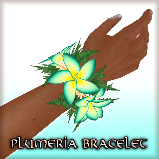 * Charmed * Hula Plumeria Bracelet - Turquoise