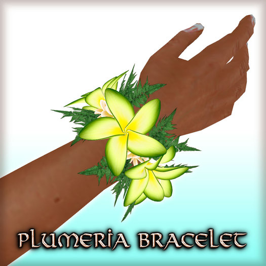 * Charmed * Hula Plumeria Bracelet - Peridot