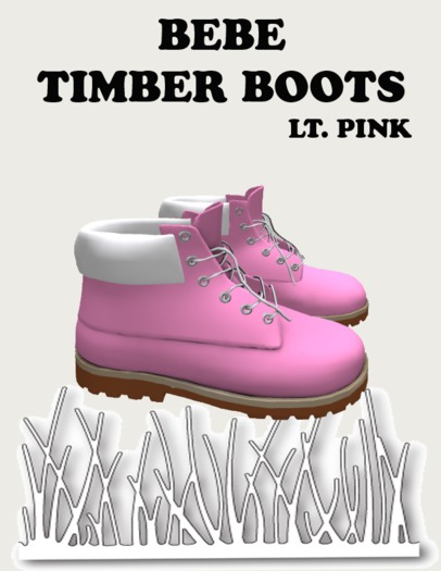 BEBE TIMBER BOOTS LT. PINK BOXED