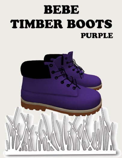 BEBE TIMBER BOOTS PURPLE 