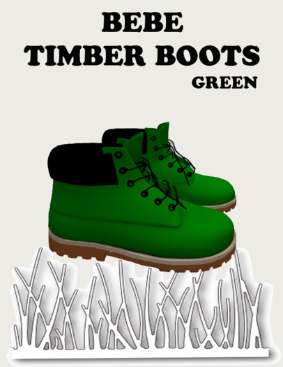 BEBE TIMBER BOOTS GREEN