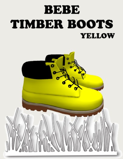 BEBE TIMBER BOOTS YELLOW BOXED