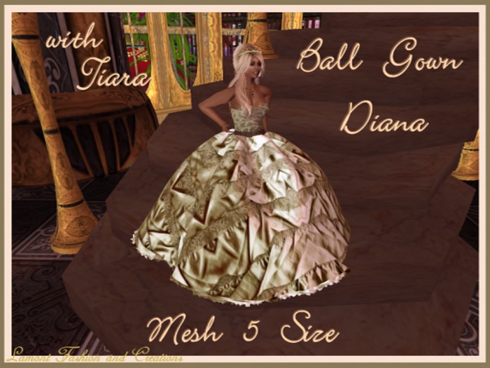Ballkleid Diana mit Tiara