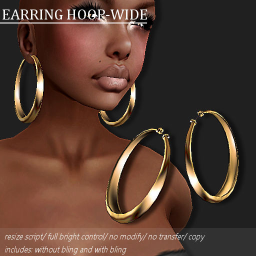 [DEMO] EARRING HOOP-WIDE GOLD       -RYCA-