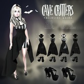 .:CAVE CRITTERS:. - PROM LADY BLACK CROSS HEELS - SLINK RARE