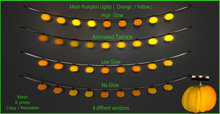 Halloween Mesh Pumpkin Lights ( Orange / Yellow   )